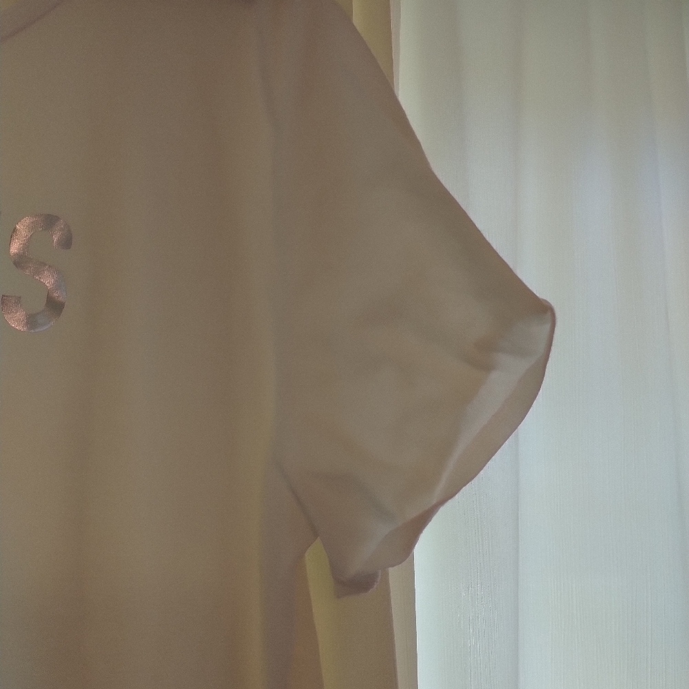 Victoria's Secret White Sleep Shirt Size Medium Chrome Spell Out Long Soft M - Picture 4 of 6